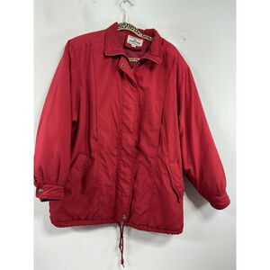 Womans Coattree Winter Jacket Medium Red Lined 3/4 Length